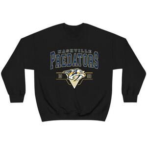 Nashville Predators Ice Hockey 1998 Black Classic Graphic Sweatshirt